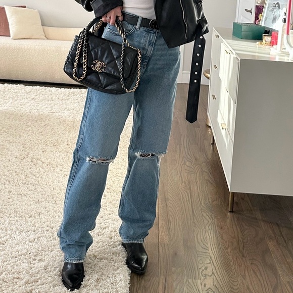 Mango Denim - Mango Light Blue Distressed Women Jeans